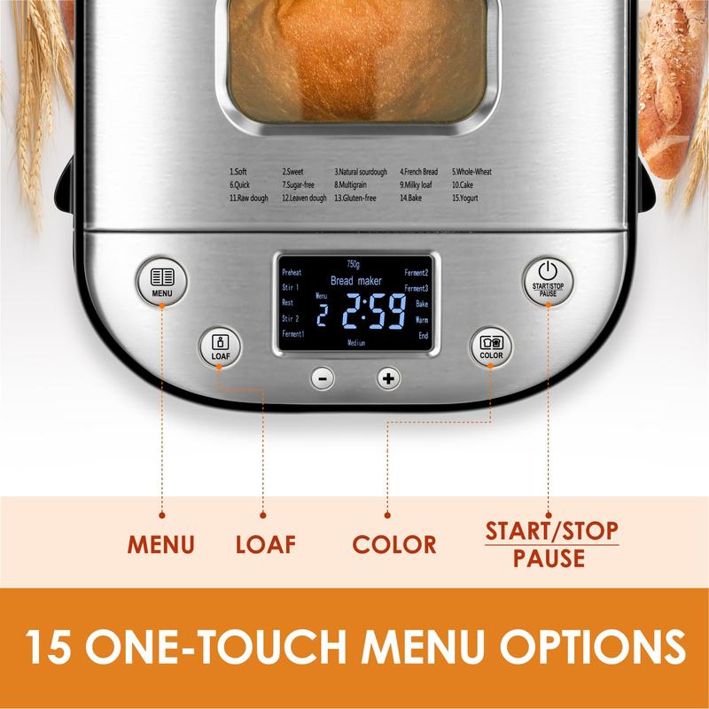 15-in-1 Automatic Bread Maker